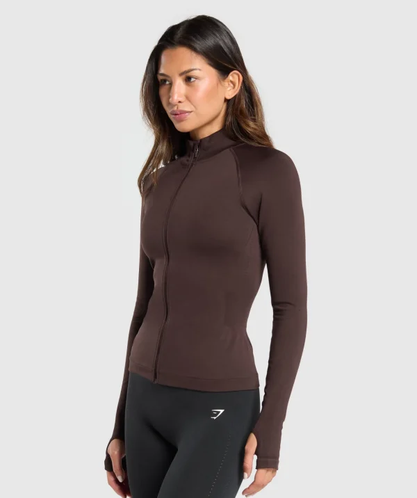 Sweat Seamless Zip Up Jacket