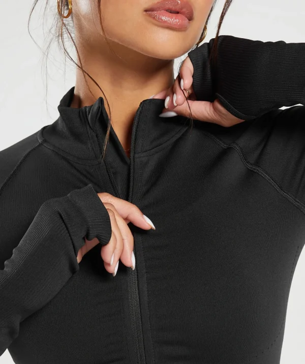 Sweat Seamless Zip Up Jacket