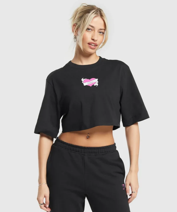 Tattoo Oversized Crop Top