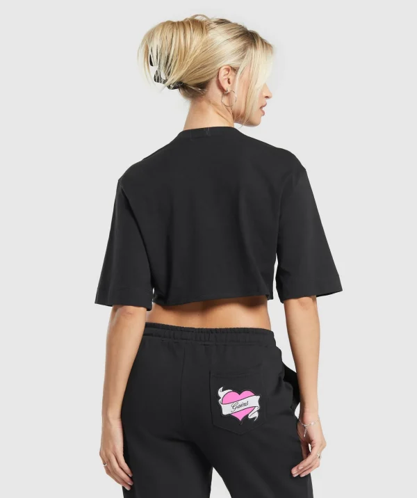 Tattoo Oversized Crop Top