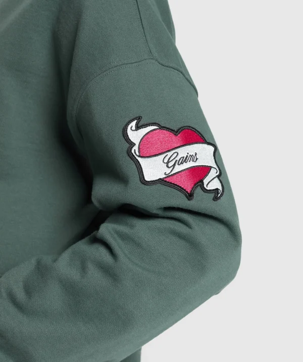 Tattoo Oversized Hoodie