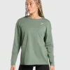 Training Oversized Cotton Long Sleeve Top