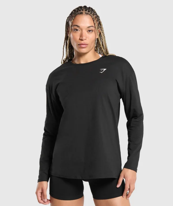 Training Oversized Cotton Long Sleeve Top