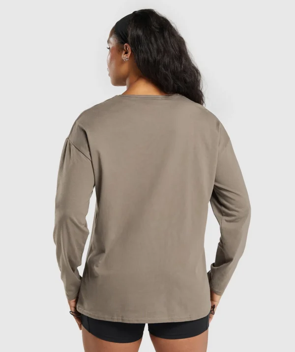 Training Oversized Cotton Long Sleeve Top