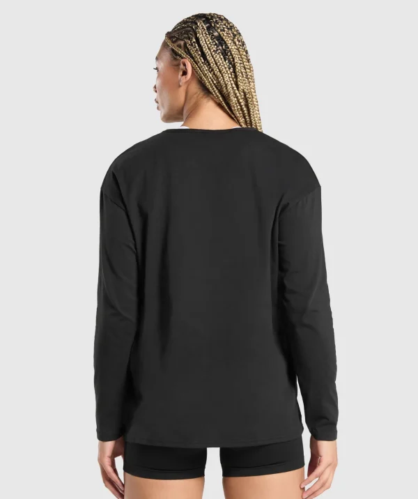 Training Oversized Cotton Long Sleeve Top