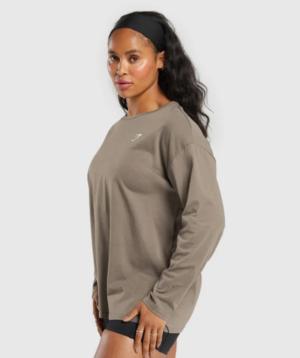 Training Oversized Cotton Long Sleeve Top