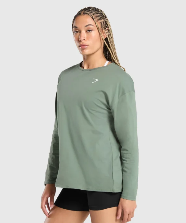 Training Oversized Cotton Long Sleeve Top