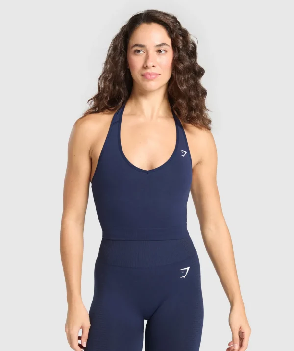 Vital Seamless Halter Neck Tank With Shelf