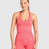 Vital Seamless Halter Neck Tank With Shelf