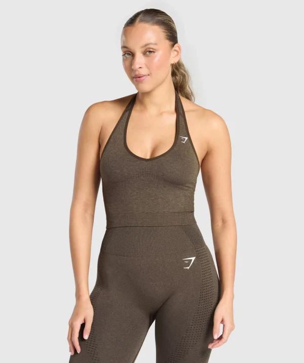 Vital Seamless Halter Neck Tank With Shelf