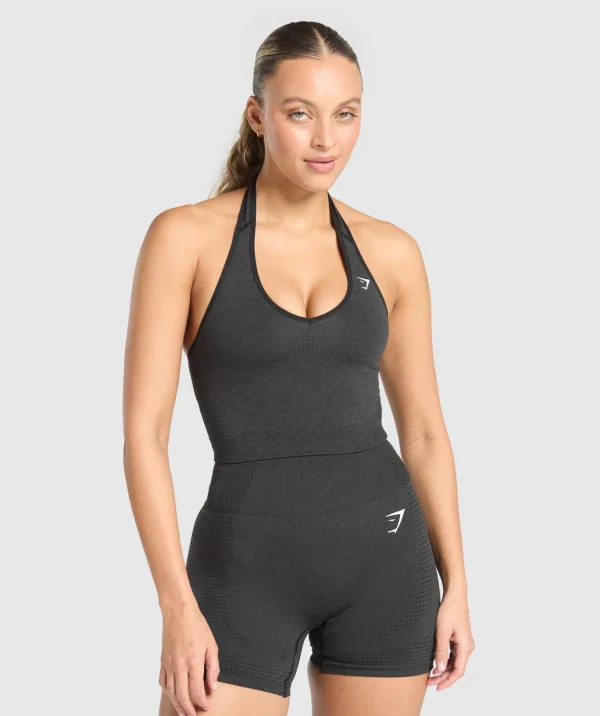 Vital Seamless Halter Neck Tank With Shelf