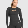 Vital Seamless Long Sleeve Cut Out Top