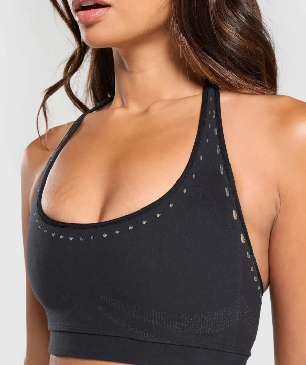 Warp Knit Seamless Halter Neck Bralette