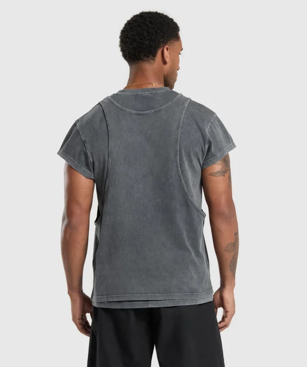 Washed Double Layer T-Shirt