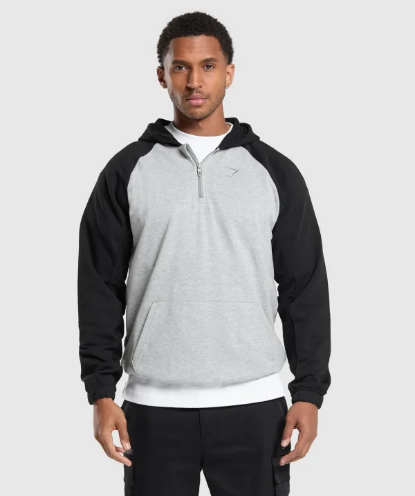 1/4 Zip Raglan Hoodie